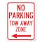Signmission No Parking Tow Away Zone W/ Left Arrow Heavy-Gauge Alum Rust Proof Parking, 18" x 24", A-1824-23610 A-1824-23610 - alternate 1